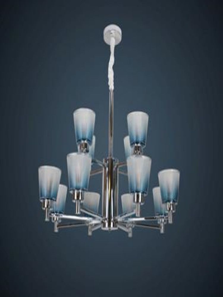 Blauwe wandlamp