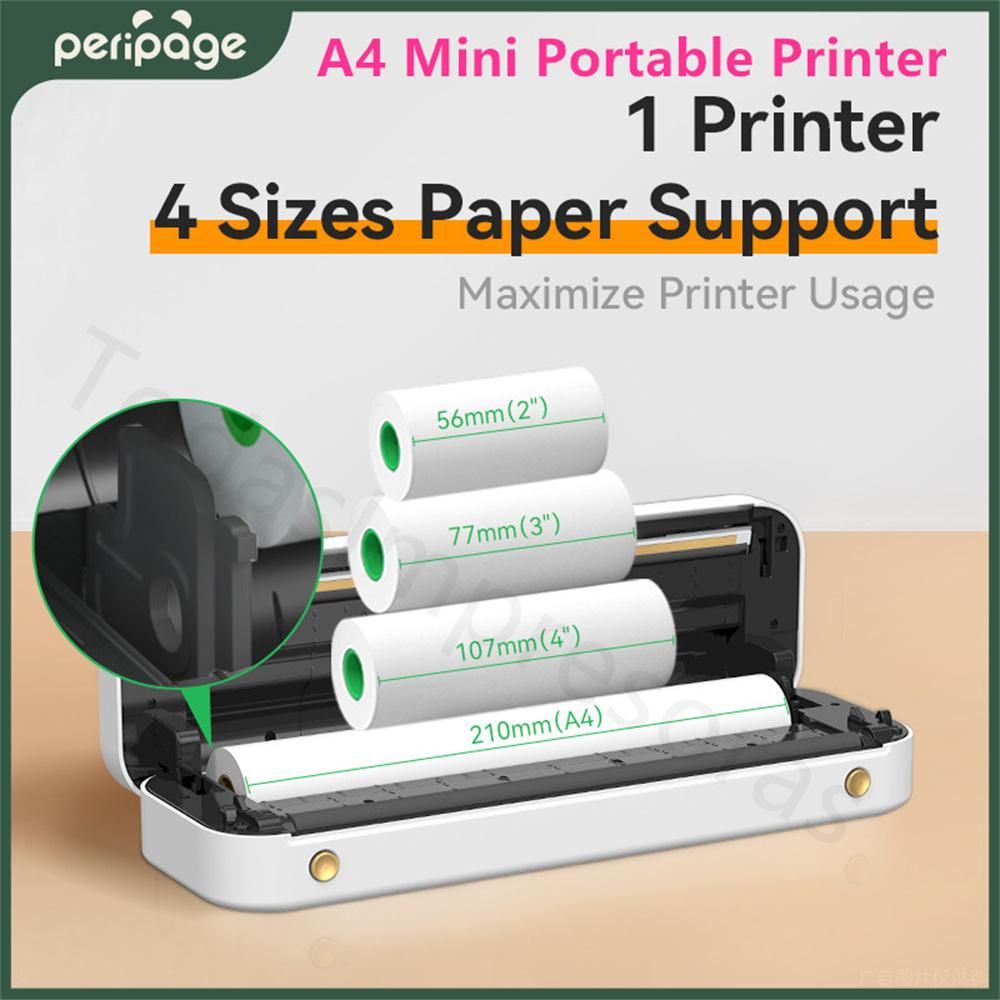 Imprimantes Peripage A40 Imprimante Portable A4 Mini Papier Thermique Sans  Encre Téléphone Sans Fil Bluetooth Imprimante Photo Document Déménagement  Outils De Bureau Du 95,18 €