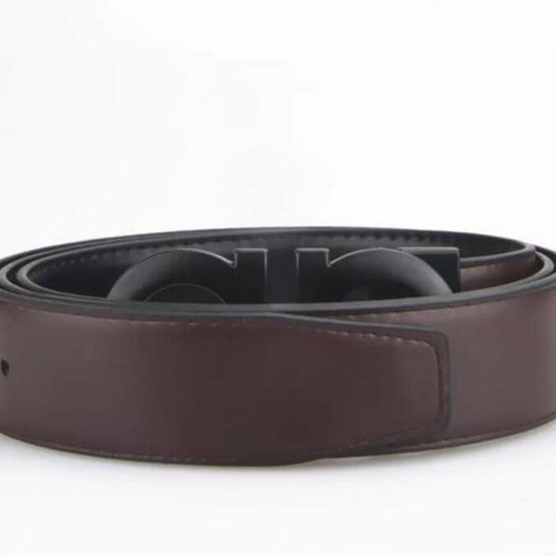 6# Plain coffee black buckle