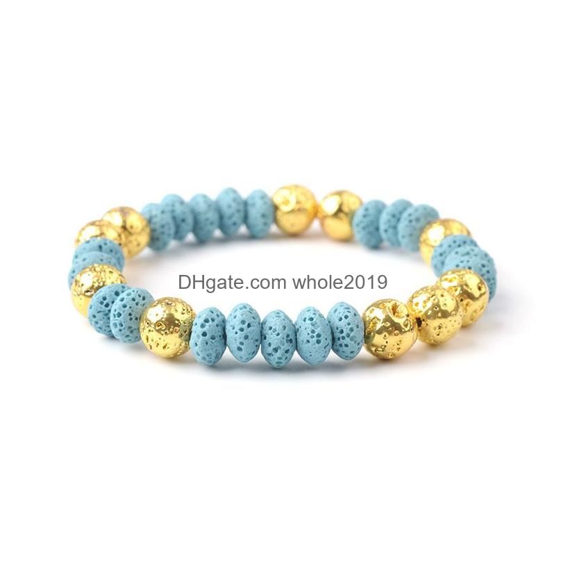 Blue1 Golden Beads 19-20cm