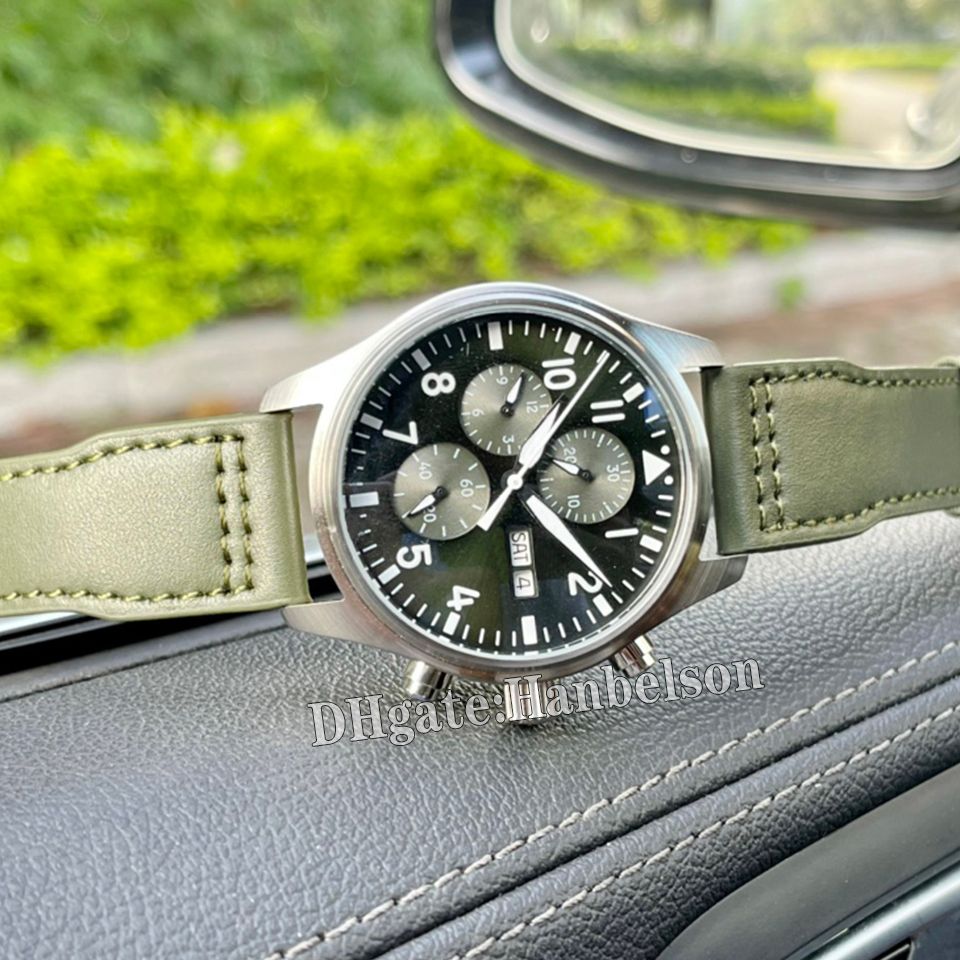 Stil 4 (Silver Case Dark Green Leather)