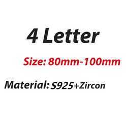 4 lettere-S925, zircone