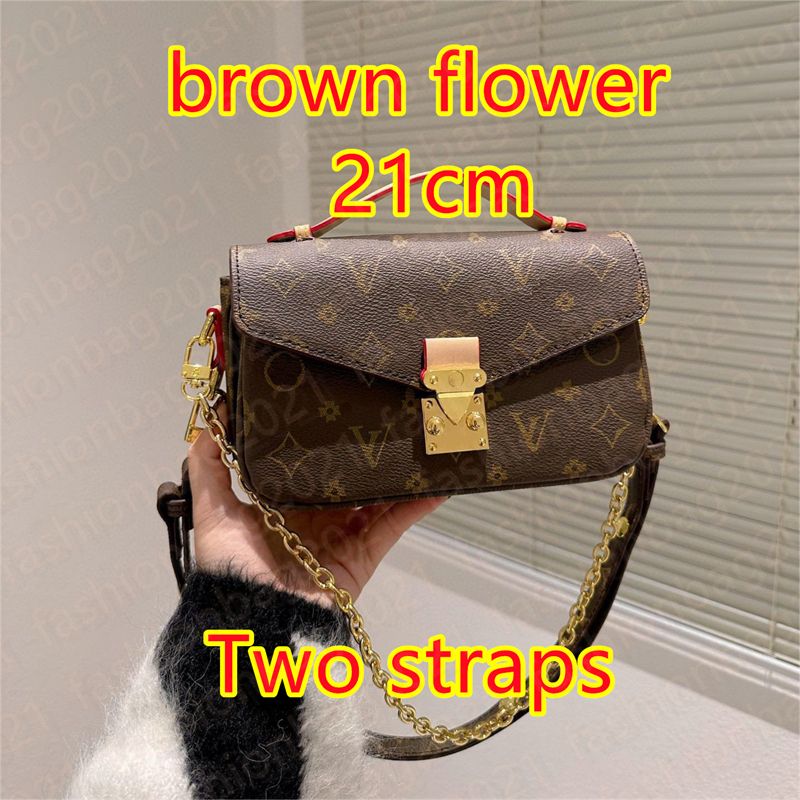 #5-21cm brown flower two straps