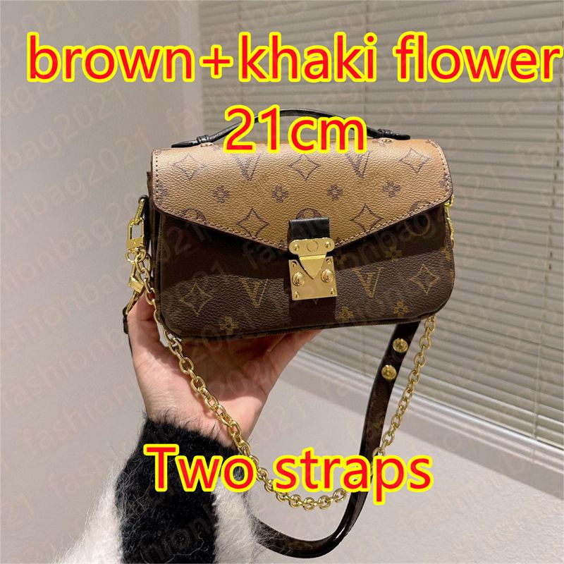 #6-21cm Brown+khaki two straps