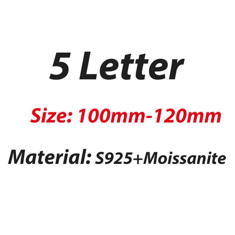 5 lettere-S925, Moissanite