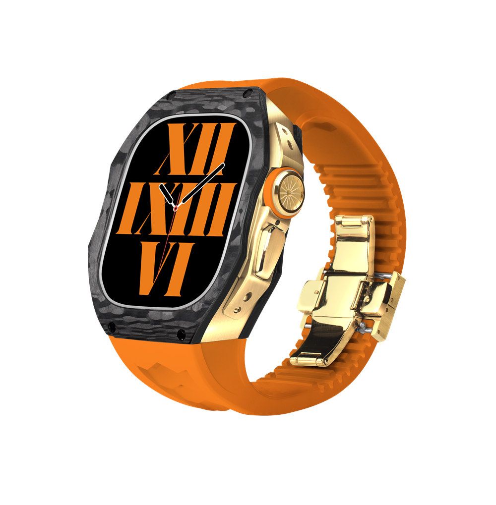 Black/Gold Case+Orange Band