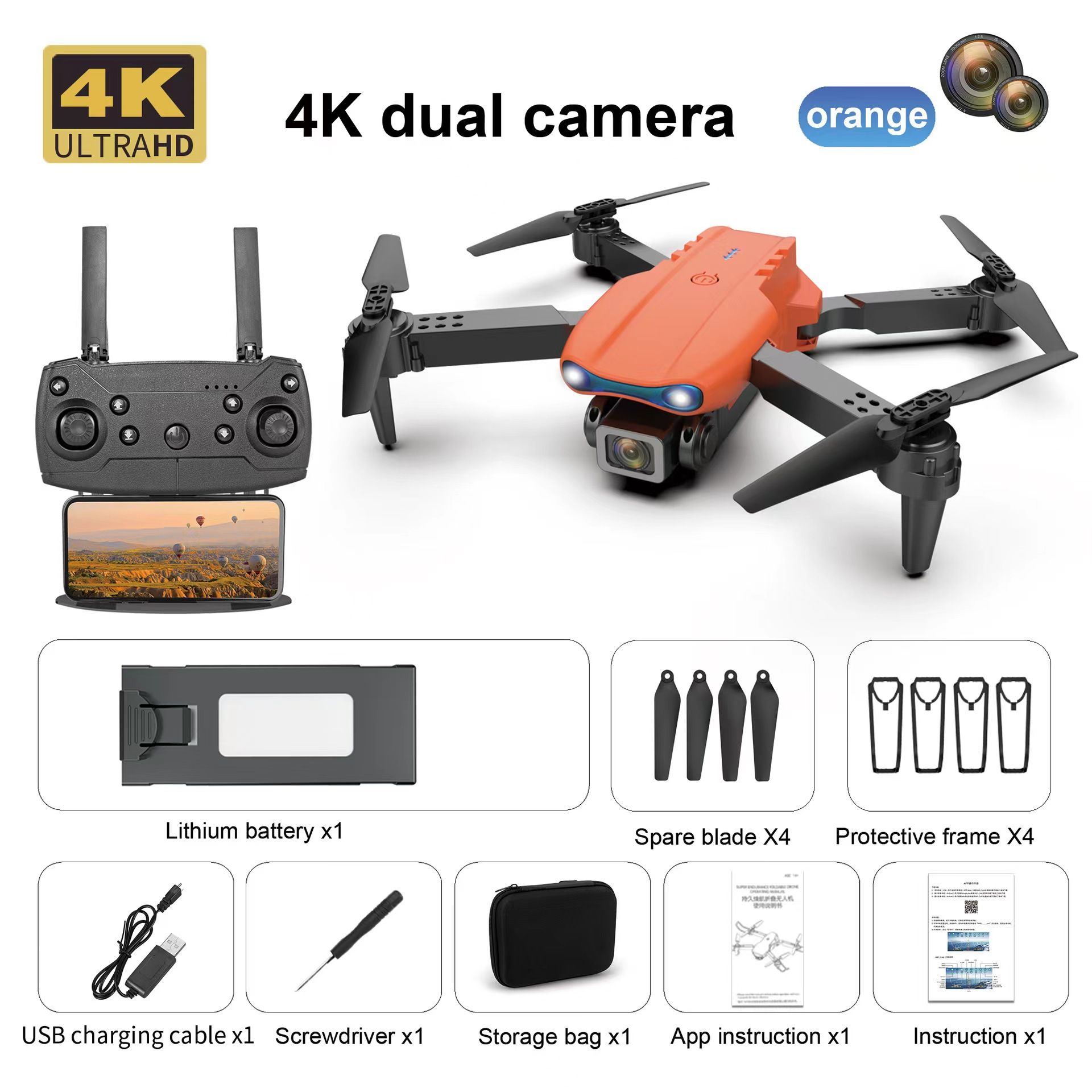 orange 4K dual camera 1B