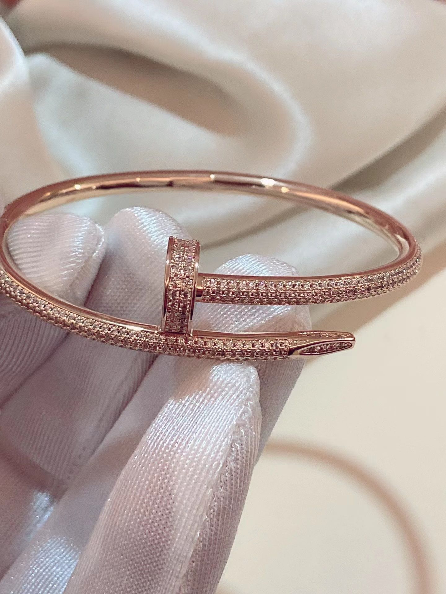 Full Diamond Rose Gold Bracelet