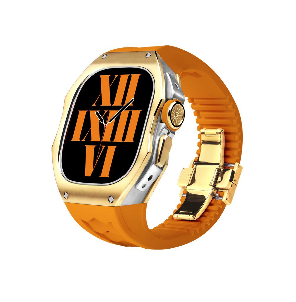 Gold/Silver Case+Orange Band