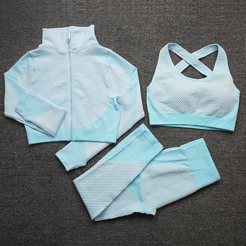 3pcsset skyblue