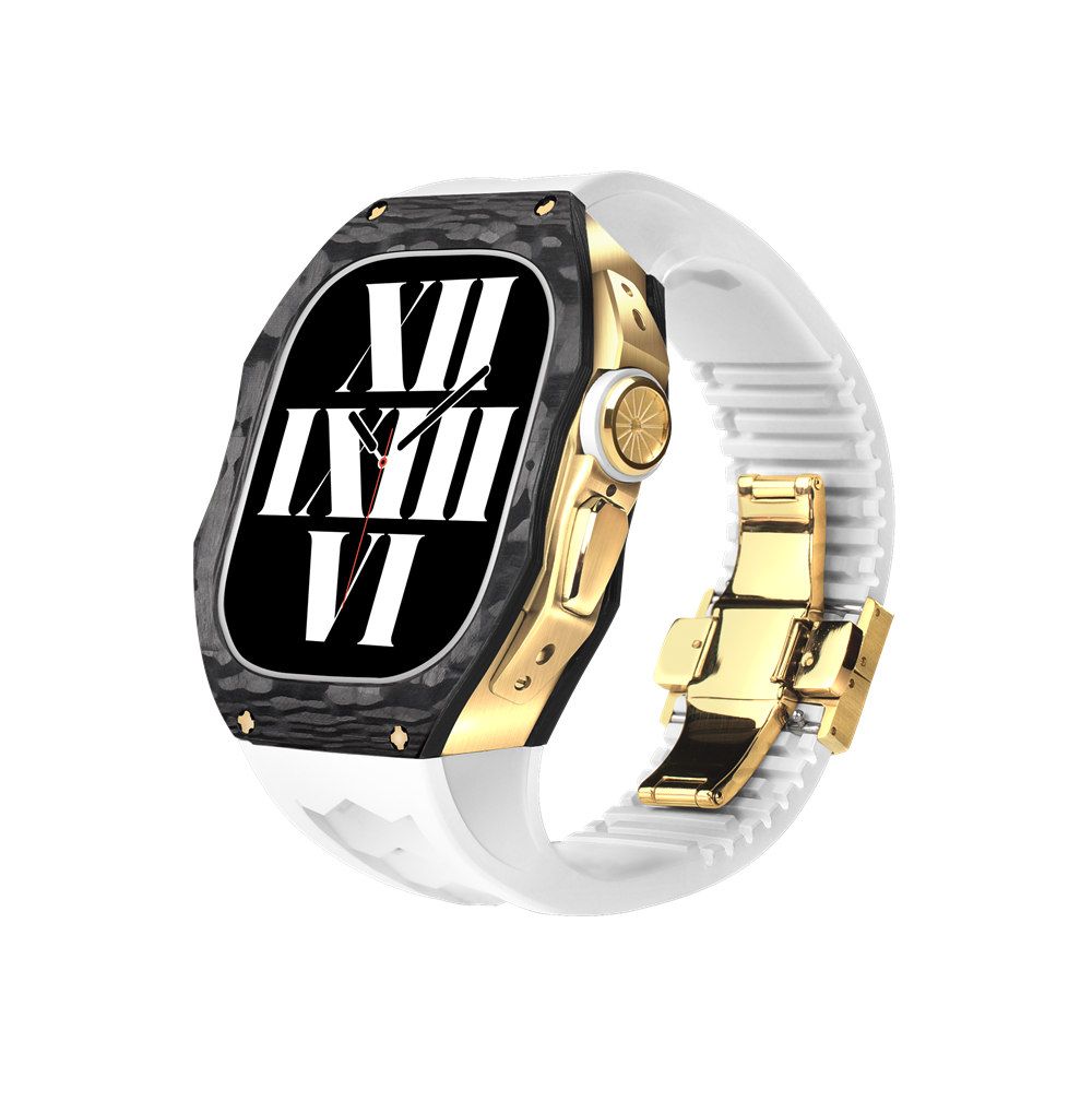 Black/Gold Case+White Band