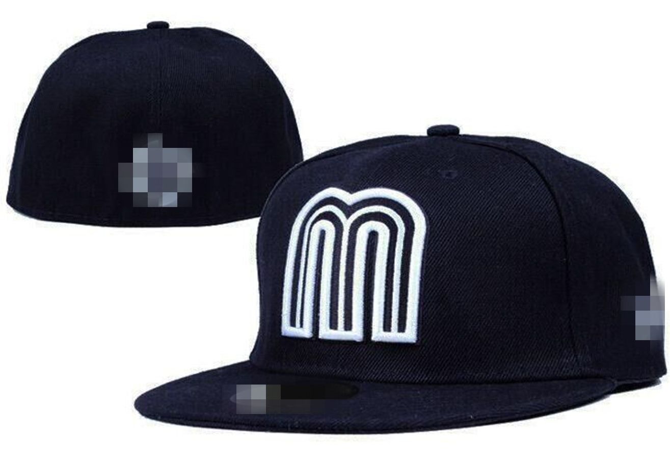 New Design Mexico Fitted Cap Geek With Letter M Design For Men And Women Hip Hop Size Baseball