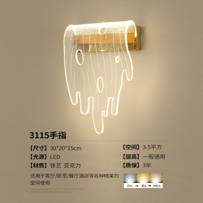 Lampa na ścianie palców LED TRICOLOR