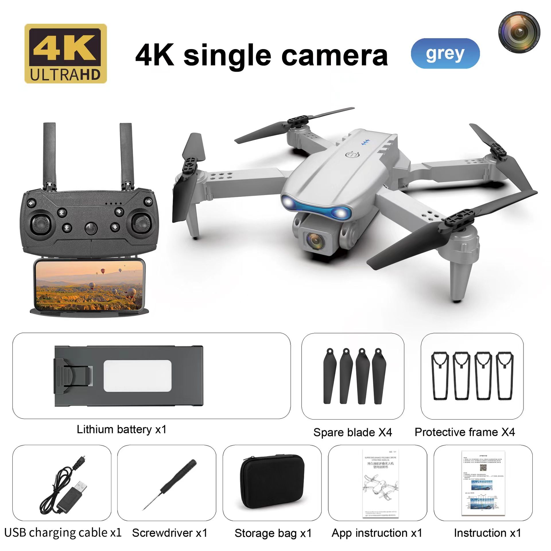 Grey 4k single camera 1B