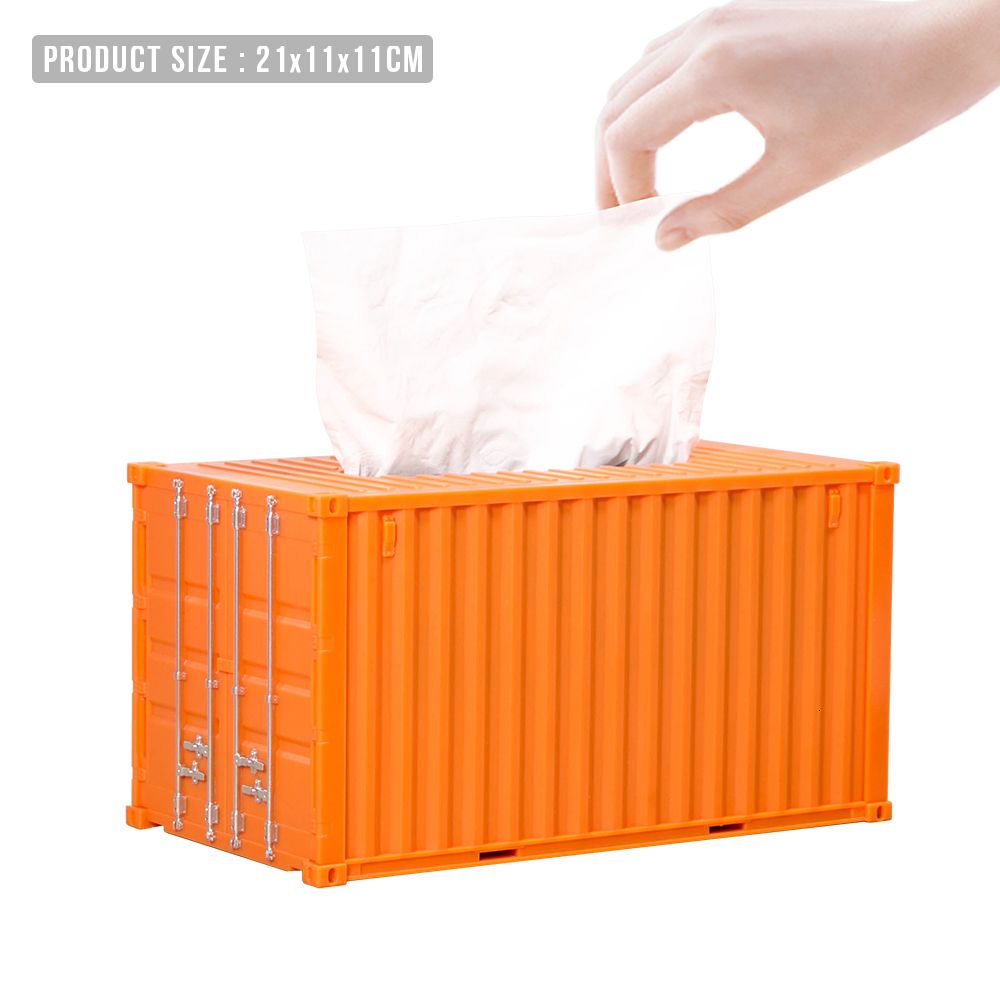 Boîte de tissu orange