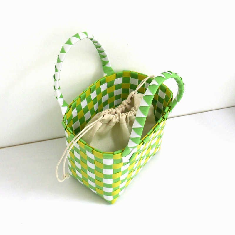 green, yellow and white with inner bag