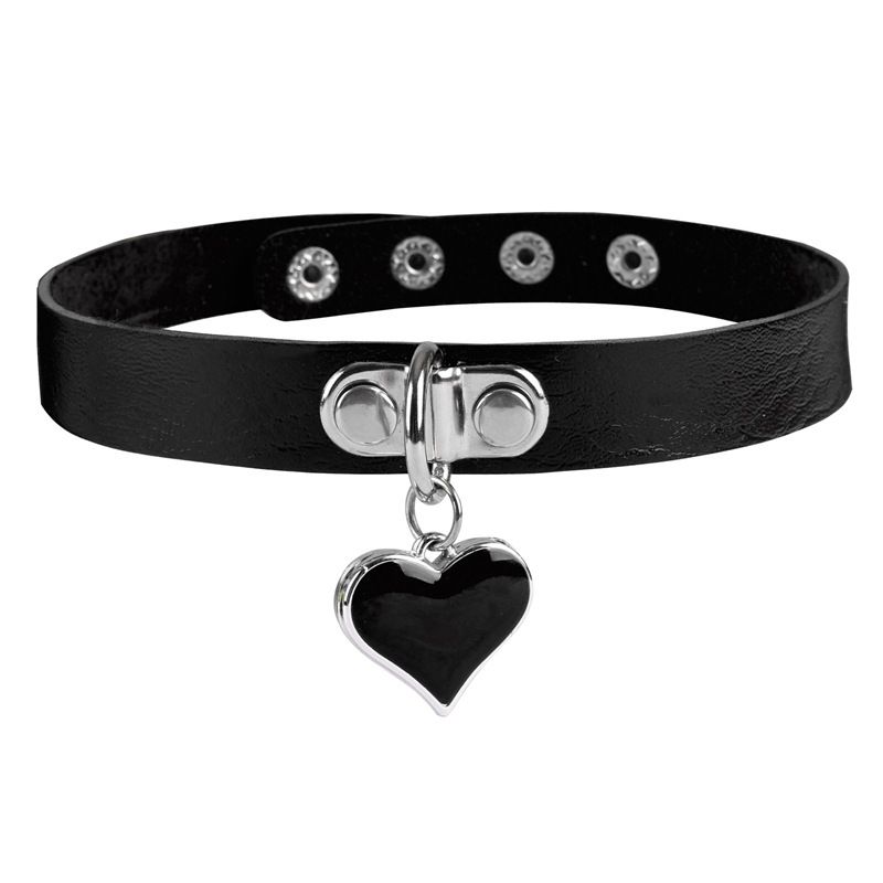 Stage Wear Women Sexy Gothic Lock Harajuku Chocker Necklace Heart Key  Rivets Black Goth Punk Chokers Gothic Choker Necklace From Xmlongbida, $9