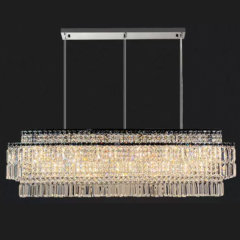 Chrome chandelier NON dimm warm light