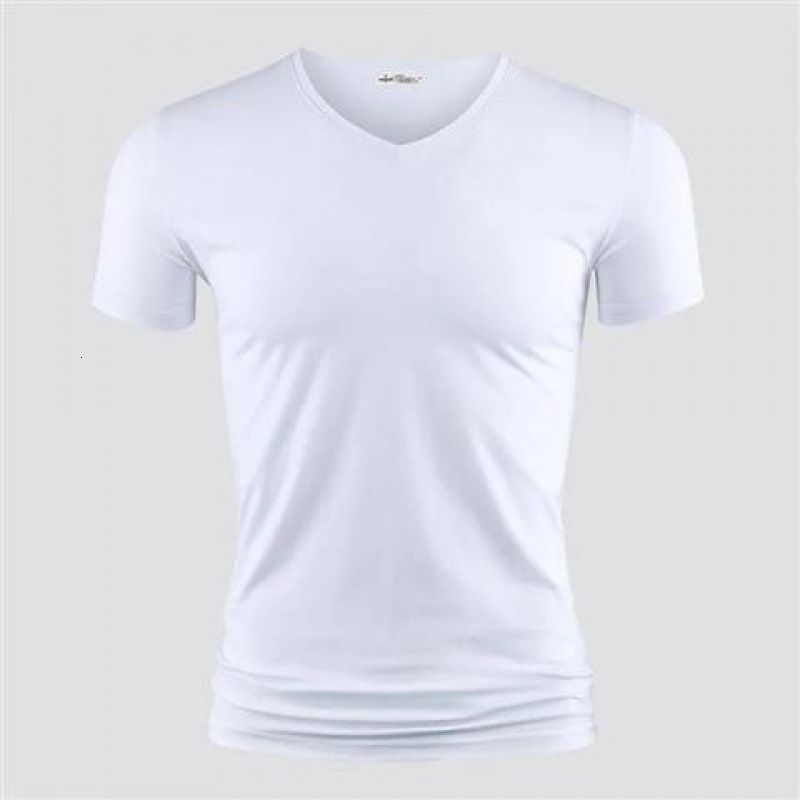 white v-neck