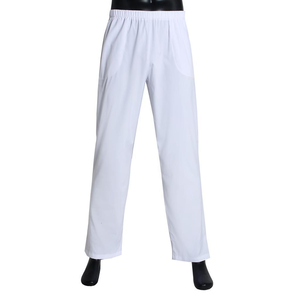 01 Pantalon Long Blanc-M