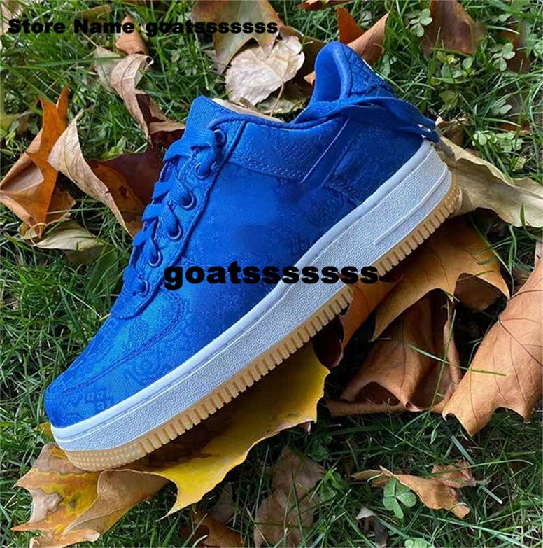 Nike Air Force 1 Low CLOT Blue Silk Men's - CJ5290-400 - US