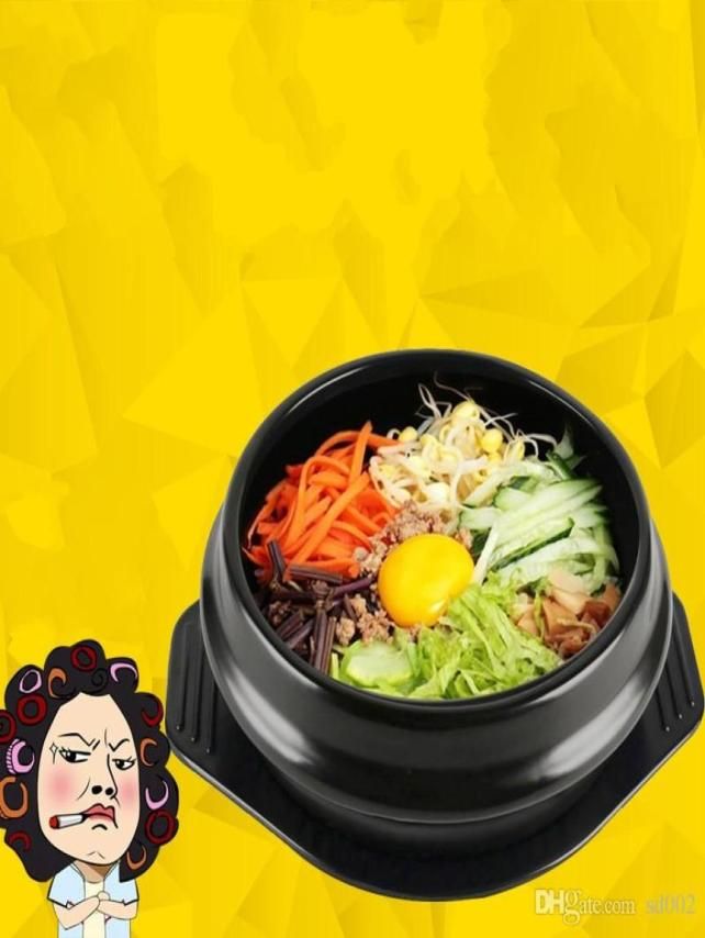Korean Stone Pot with Lid Nonstick Cast Aluminum Casserole Soup Pot Korean  Cuisine Dolsot Bibimbap Rice Soup Bowl