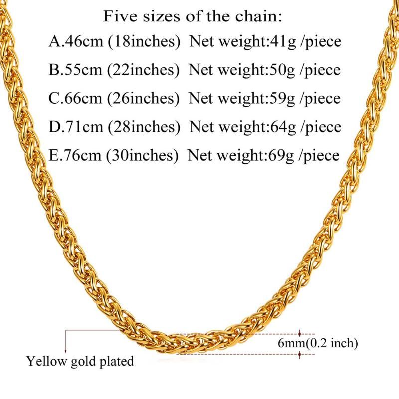 Gold-color 46cm 18inch