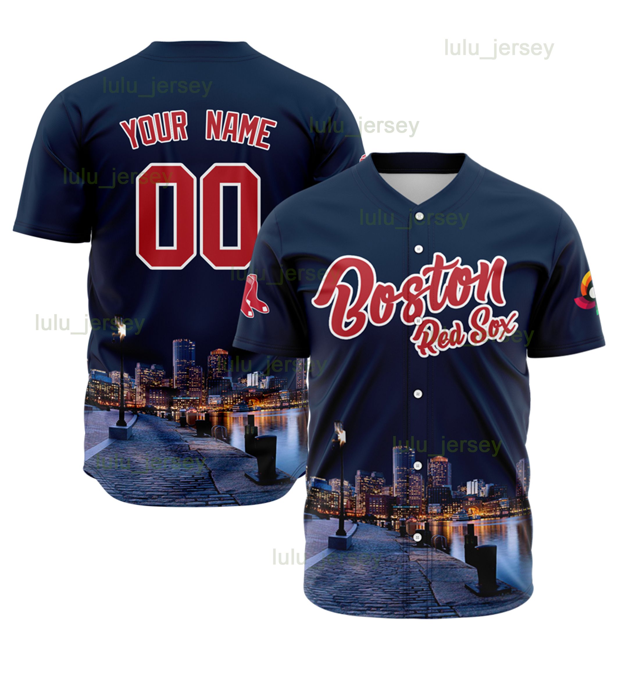 Jersey De Béisbol Especial De Los Red Sox, Camiseta Azul De La Ciudad A La  Moda, Uniforme Universitario/De Equipo Para Hombres, Mujeres Y Jóvenes De  19,73 €