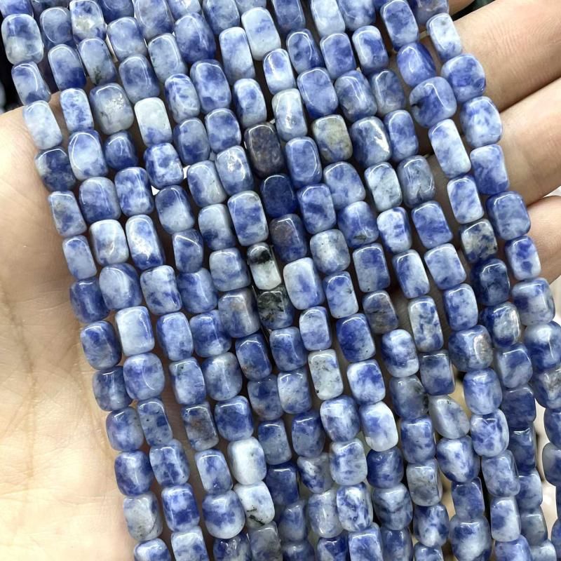 Blanc Bleu Sodalite 4-7mm environ 52pcs