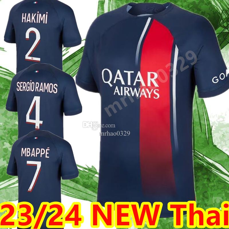 Player 30 10 Mbappe 7 Soccer Jerseys Hakimi Sergio Ramos Sanches French  Psgs 22 23 24 Maillots Football Shirt 2023 2024 Men Kids Kit Sets Uniform  Enfants - China Jersey and Football price