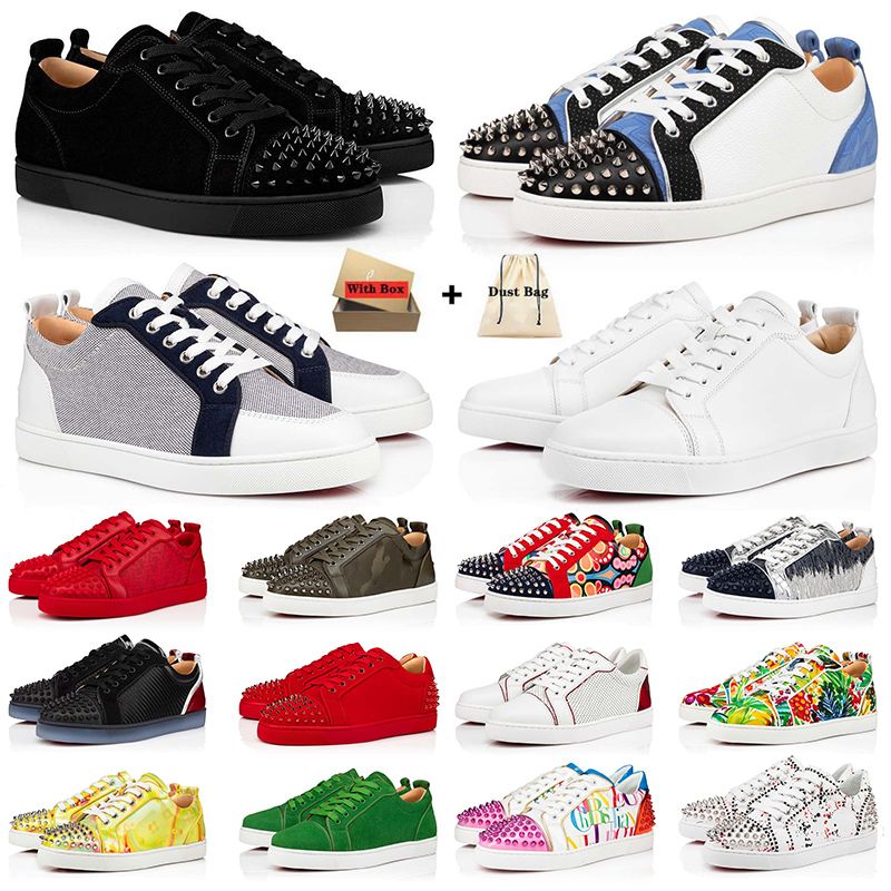 With Box Red Bottoms Mens Shoes Womens Fashion Sneakers Designer Shoes Low  Black White Cut Leather Splike Tripler Loafers Vintage Plate Forme Luxury  Trainers From Doudoudunk_shoen, $53.89