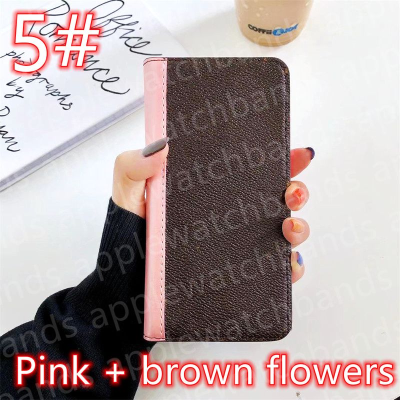 L5#Pink/Brown Flower V+Logo