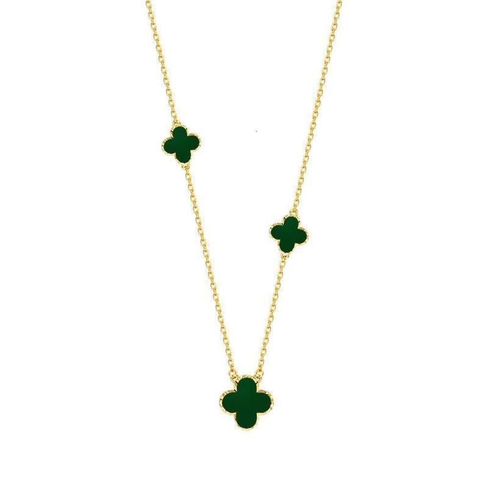 Halsband - Three Flower Style - Green 6