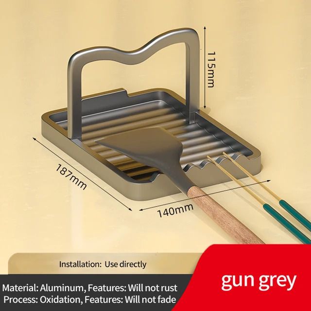 Étagère grise A-gun-1-tier-L