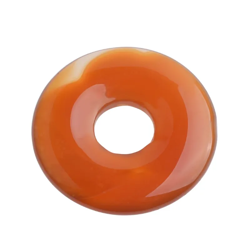 18 Siyah Kordon 1.2inch Donut Carnelian