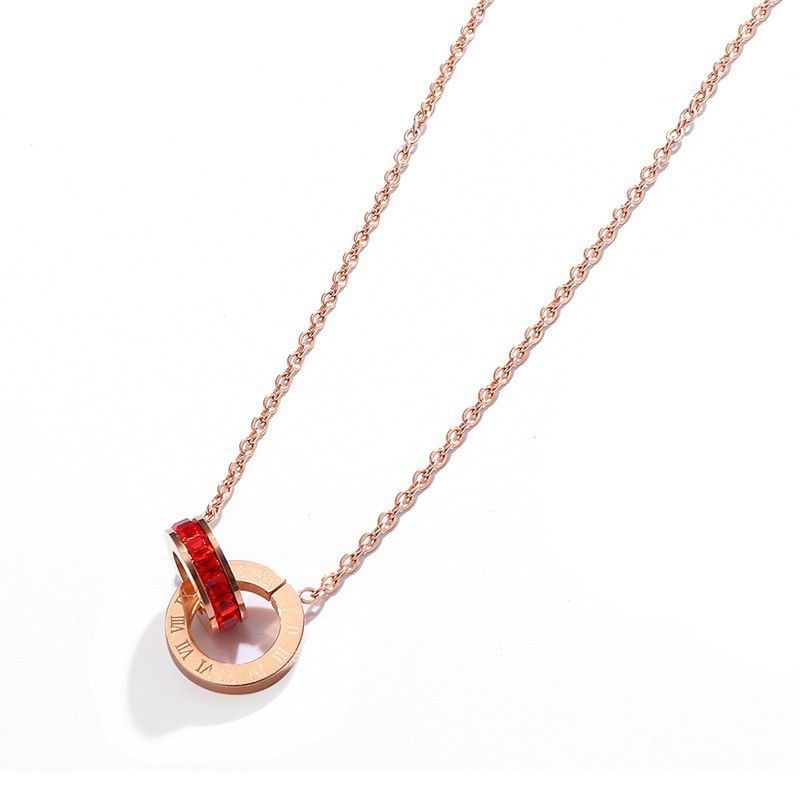 Rose Gold Red Necklace (ingen låda)