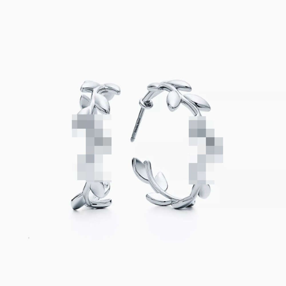 C-shaped Olive Leaf Silver-925 Silver