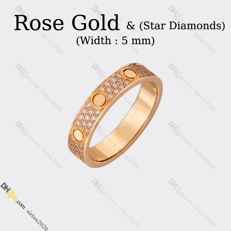 Rose Gold (5mm)-Star Diamond