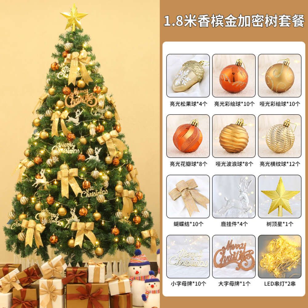 1,8 m Champagne Gold Crypto Tree -paket