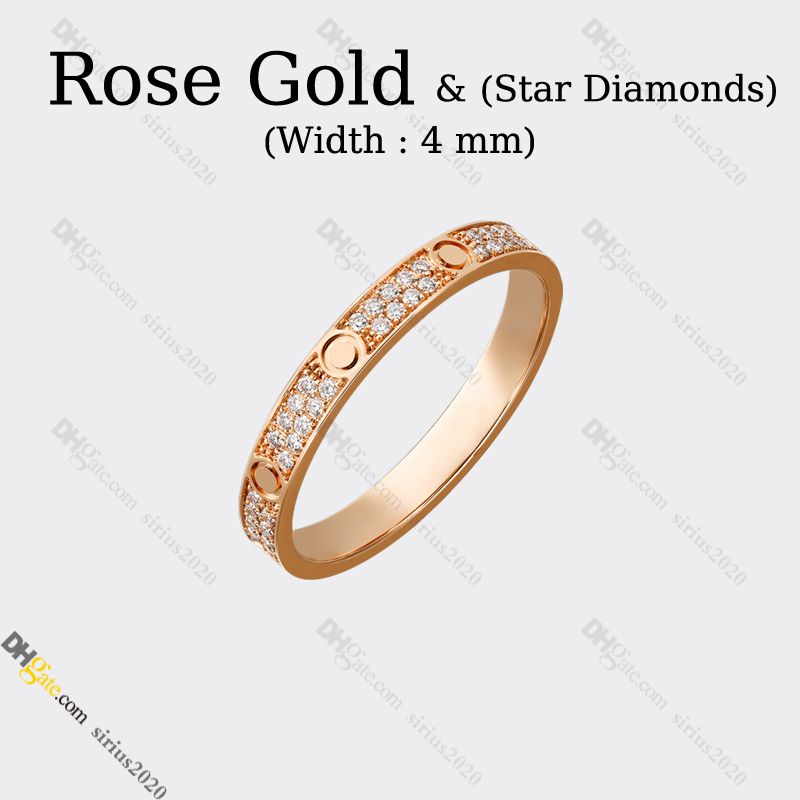 #5-Rose guld (4mm) -stjärna diamant