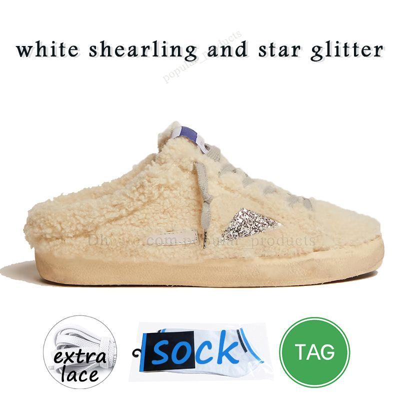 A7 Beyaz Shearling ve Glitter'da Yıldız