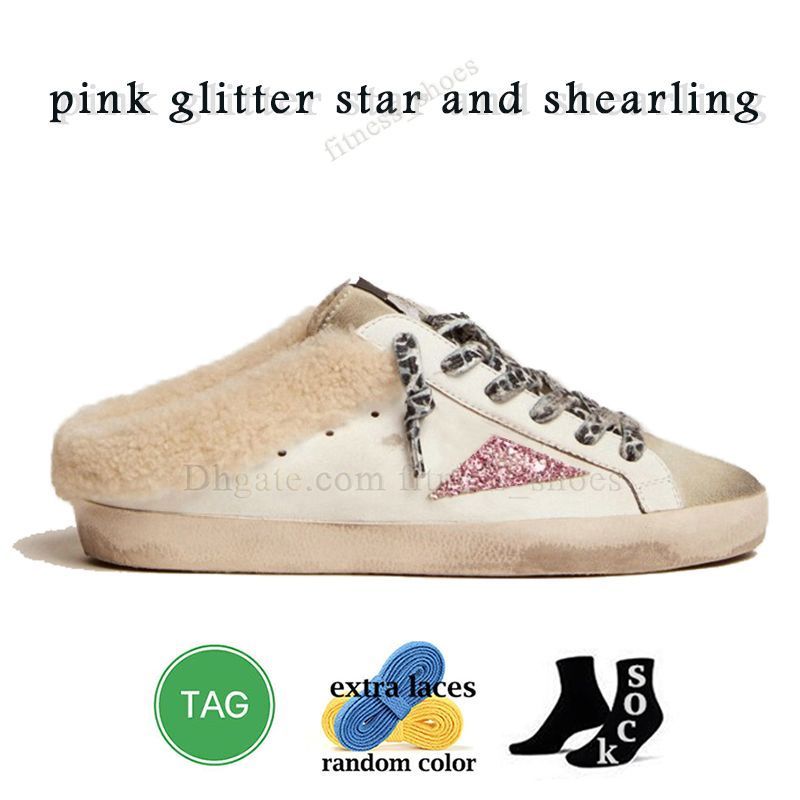 A9 med rosa glitterstjärna och shearling