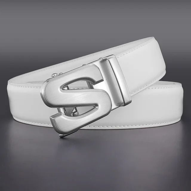 white silvery buckle