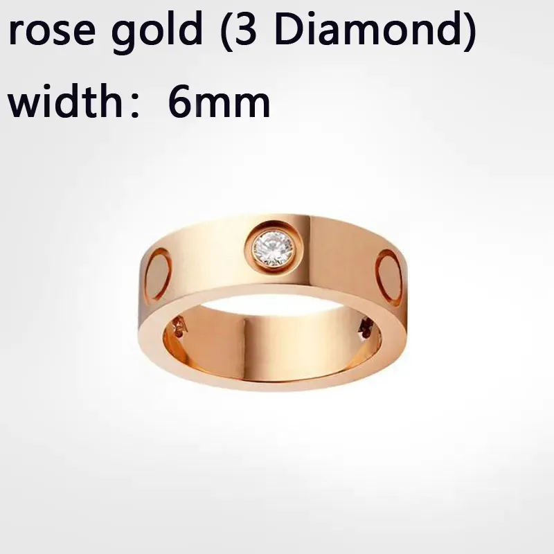 Rose goud met steen 6mm