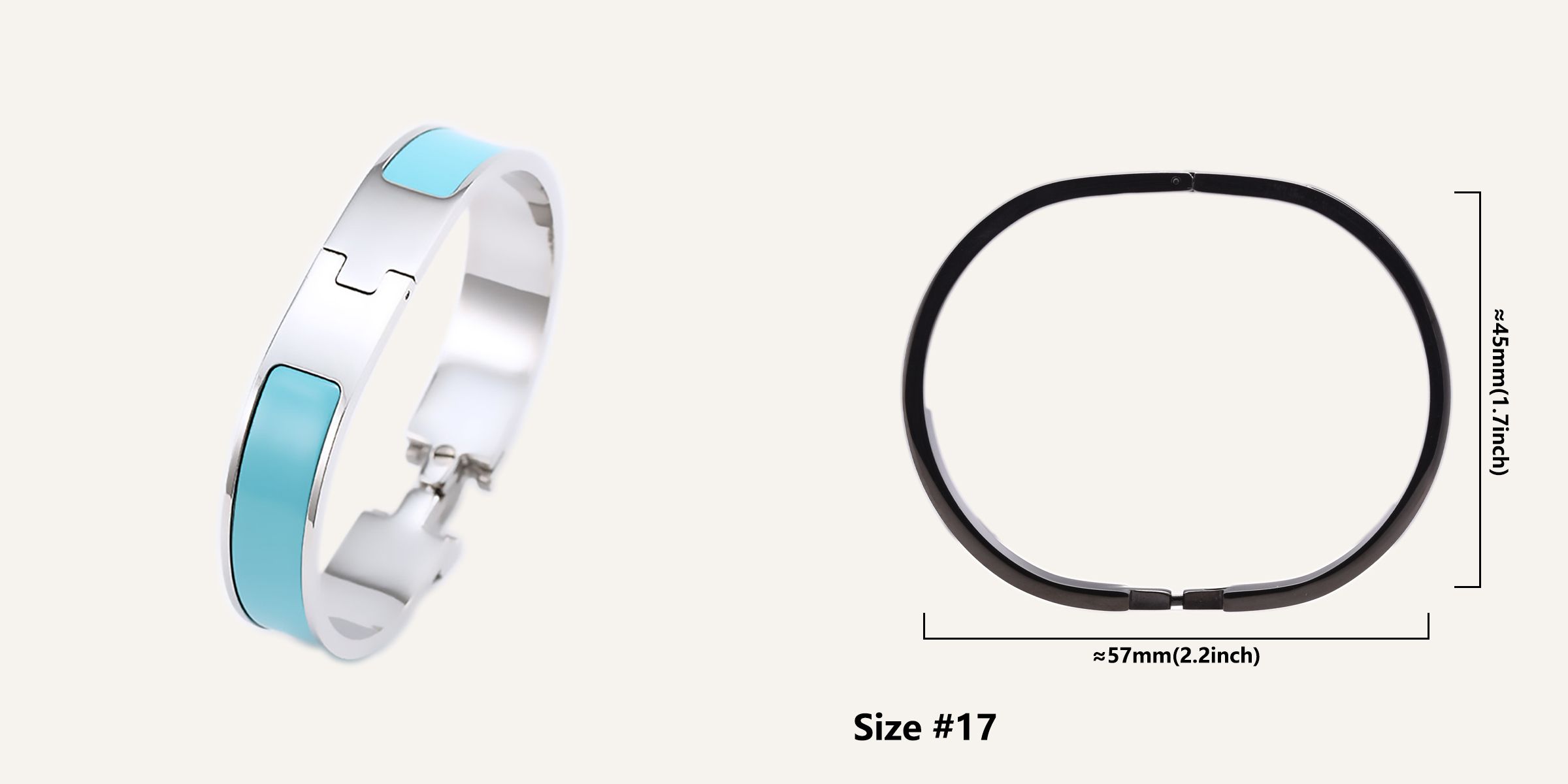 Silver Light Blue Bracelet 17