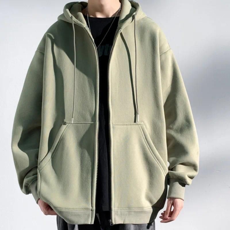 Groene hoodie met rits