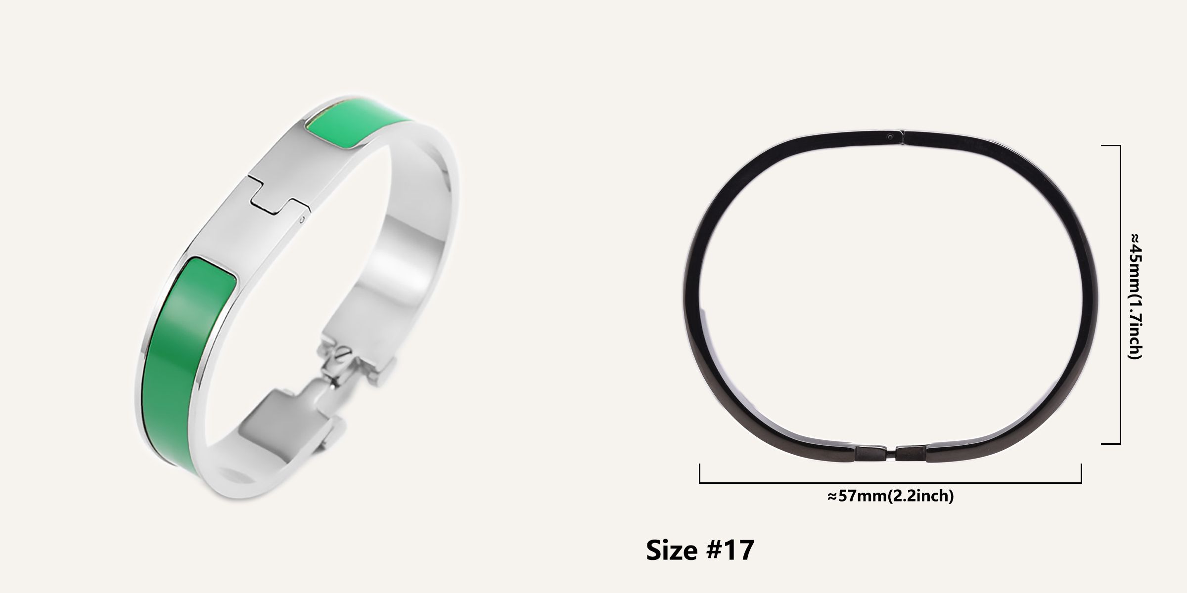 Pulseira Verde Prata 17