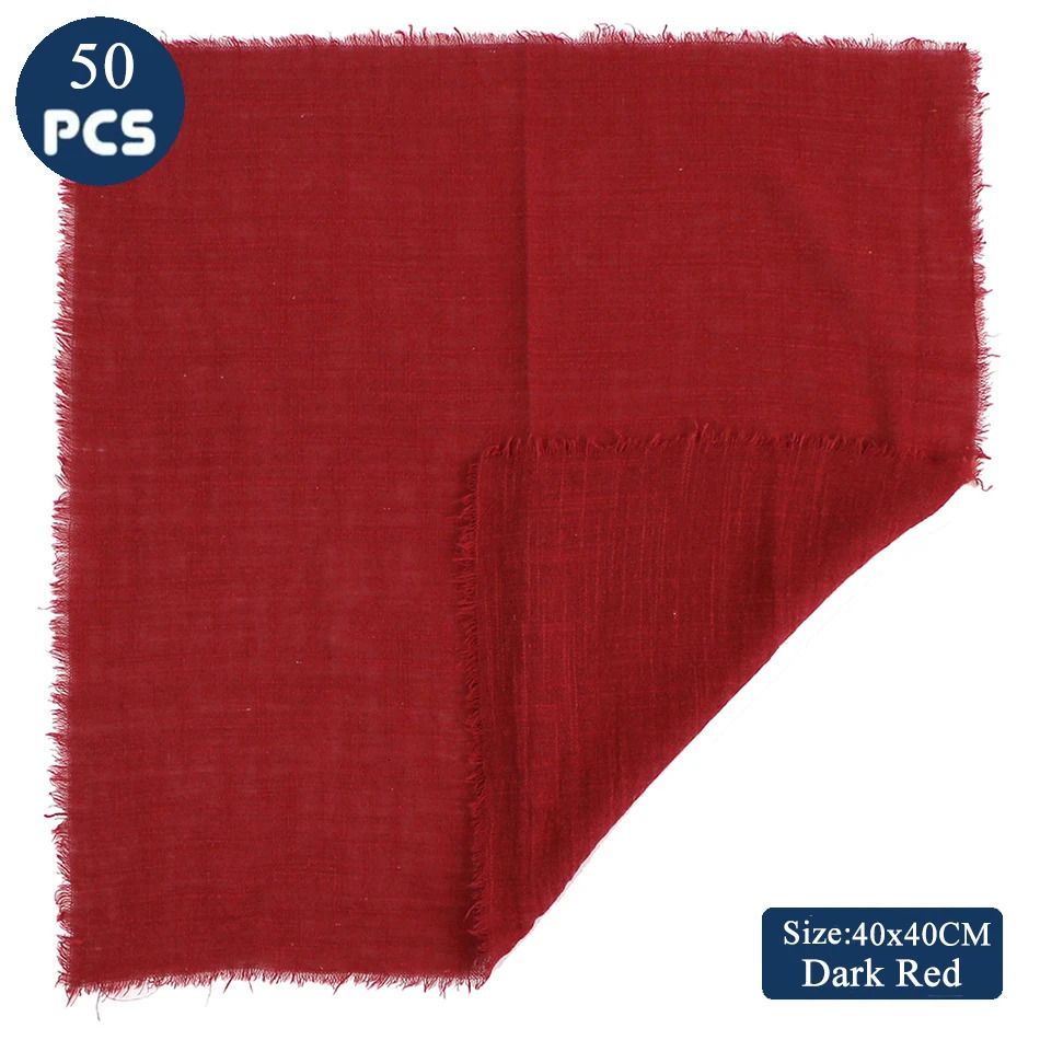 50pc 40x40dark Red