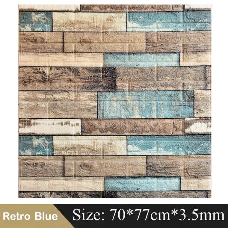 Retro Blue-10pcs 77x70см