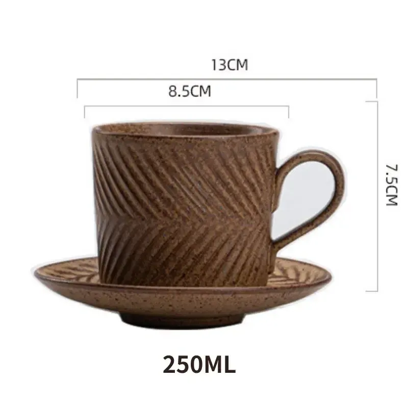 250ML 1set cup with plate